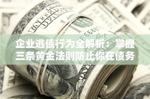北京企业逃债行为全解析：掌握三条黄金法则防止你在债务乱局中“踩雷”