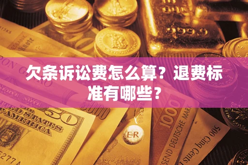 北京欠条诉讼费怎么算？退费标准有哪些？