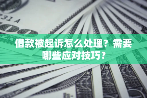 北京借款被起诉怎么处理？需要哪些应对技巧？