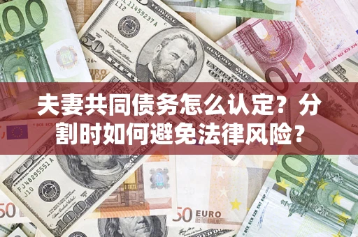 北京夫妻共同债务怎么认定？分割时如何避免法律风险？